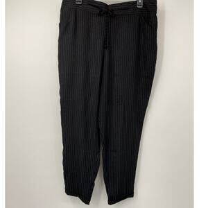 Maurices Womens Black Pinstripe Business Pants Bottoms NEW X-Large XL